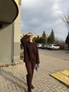 Pinterest Model Oversize Bisiklet Yaka Uzun Kazak Acı Kahve
