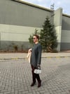 Pinterest Model Oversize Bisiklet Yaka Uzun Kazak Gri