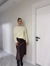 Pinterest Model Oversize Bisiklet Yaka Uzun Kazak Ekru