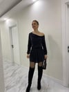 Simli Kayık Yaka Bluz