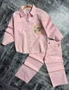 gabardin 2li pembe takım