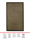 Modern Tasarımlı Koyu Gri Kahve Sisal Halı