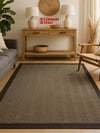 Şık ve Dayanıklı Sisal Halı Koyu Gri Kahve - Türkeri Halı