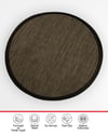Şık Yuvarlak Sisal Halı Koyu Kahve – Türkeri Halı