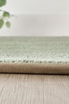BaliBali Serisi Bordürlü Yuvarlak Halı Yeşil Vizon Süet Kenarlı Mikrofiber Yumuşak Salon Halısı