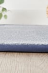 BaliBali Serisi Bordürlü Yuvarlak Halı Gri Lacivert Süet Kenarlı Mikrofiber Yumuşak Salon Halısı