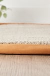 BaliBali Serisi Bordürlü Yuvarlak Halı Bej Taba Süet Kenarlı Mikrofiber Yumuşak Salon Halısı