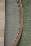 BaliBali Serisi Bordürlü Yuvarlak Halı Yeşil Vizon Süet Kenarlı Mikrofiber Yumuşak Salon Halısı