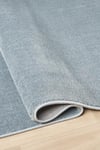 BaliBali Serisi Mavi Mikrofiber Antialerjik Düz Renk Halı