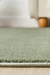 BaliBali Serisi Yeşil Mikrofiber Antialerjik Düz Renk Halı