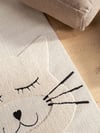 Çocuk HalısıTiny Kids Kedi Desenli Gri Dikdörtgen Halı