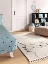 Çocuk HalısıTiny Kids Kedi Desenli Gri Dikdörtgen Halı