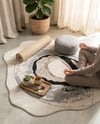 Luxora SerisiModern Bej Krem Salon Halısı Amorf Kesim Luxora LX003