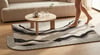 Luxora SerisiModern Krem Gri Salon Halısı Dalgalı Desen Luxora LX004