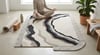Luxora SerisiModern Krem Gri Salon Halısı Dalgalı Desen Luxora LX004
