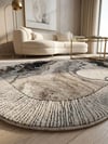 Luxora SerisiModern Krem Gri Salon Halısı Mermer Desenli Luxora LX005