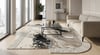 Luxora SerisiModern Krem Gri Salon Halısı Mermer Desenli Luxora LX005