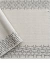 Matrix SerisiMatrix Serisi Gri Krem Balıksırtı Desenli Sisal Dokulu Modern Halı