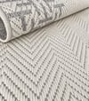 Matrix SerisiMatrix Serisi Gri Krem Balıksırtı Desenli Sisal Dokulu Modern Halı