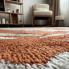 Moretti AmorfMoretti Amorf Kiremit Gri Modern Salon Halısı – Organik Kesim Dekoratif Halı
