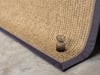 Mutfak HalısıGri Kahverengi Çift Bordürlü Natürel Jüt Halı – Doğal ve Şık | Türkeri Halı