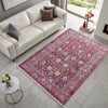 Salon HalısıTwist Bordo Halı Geleneksel Motif Pamuk Tabanlı Yumuşak Doku