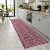 Salon HalısıTwist Bordo Halı Geleneksel Motif Pamuk Tabanlı Yumuşak Doku