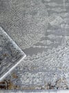Son Kalan Özel Parçalarİpek Halı Erva 18118 Gri Gold Klasik Salon Halısı 160x230