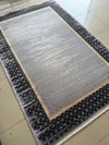 Son Kalan Özel Parçalarİpek Halı Erva 18169 Gri Siyah Modern Halı 160x230