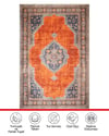 TWİST SERİSİ / TURUNCU LACİVERT MOTİFLİ