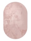 veloraVelora Serisi Pembe Oval Tavşan Peluş Halı – Ultra Yumuşak Kaymaz Taban Modern Peluş Halı
