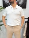 Anti Polo Yaka Triko Tshirt Beyaz