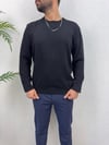 Basic Regular Fit Triko -Siyah