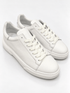 Erkek %100 Deri Sneaker Ayakkabı-Beyaz