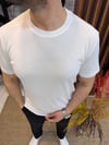 Erkek Basic Rayon Kumaş Tişört-Beyaz