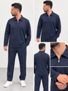 Fermuarlı Rayon Kumaş Polo Yaka-Laci