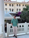 Ham keten gömlek-Yeşil
