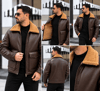 KAHVE PREMİUM KALIN KÜRKLÜ MONT ÇİFT FERMUARLI