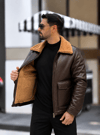 KAHVE PREMİUM KALIN KÜRKLÜ MONT ÇİFT FERMUARLI