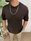 Modal Kumaş Premium Tshirt-KAHVE