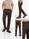 Pileli jogger pantolon-Kahve