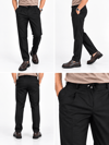 Pileli jogger pantolon-Siyah