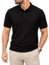Polo Yaka Triko T-shirt - Siyah