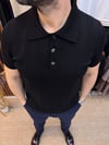 Polo  Yaka Triko Tshirt-Siyah