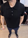 Polo  Yaka Triko Tshirt-Siyah