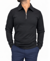Premium Polo Yaka Sweatshirt -Siyah