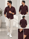Premium Rayon Gömlek-Mürdüm
