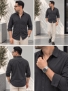 Premium Rayon Gömlek-Siyah