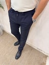 Premium Spandex Kumaş Jogger Pantolon-Siyah