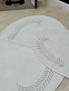 100x70 Oval Model Gümüş Detaylı İkili Paspas Takımı